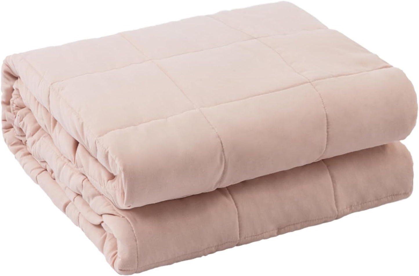 ZonLi Weighted Blanket for Adults - 20lbs Light Pink Queen Size