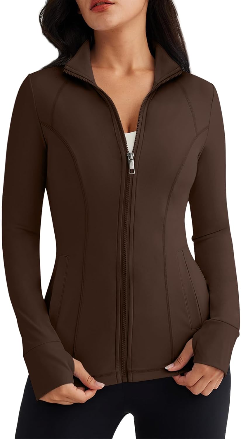 Trendy Queen Womens Lightweight Zip Up Jackets for Active Lifestyle