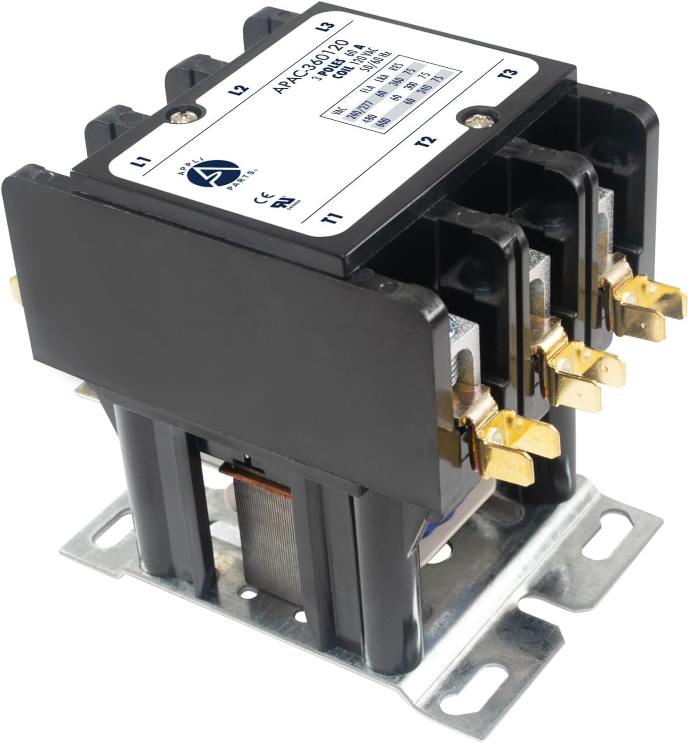 Appli Parts Heavy Duty 3 Poles Contactor 60 Amp for HVAC Use