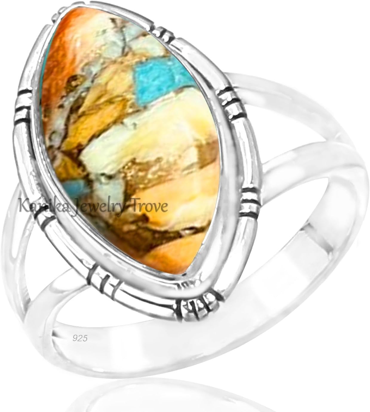 Bumble Bee Jasper Sterling Silver Handmade Jewelry Ring Gift