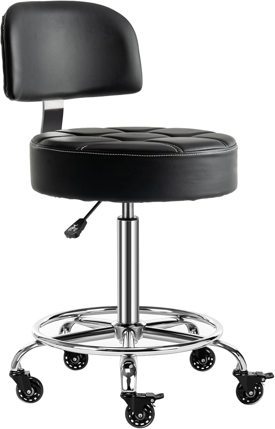 Ergonomic Rolling Hydraulic Adjustable Stool for Comfort
