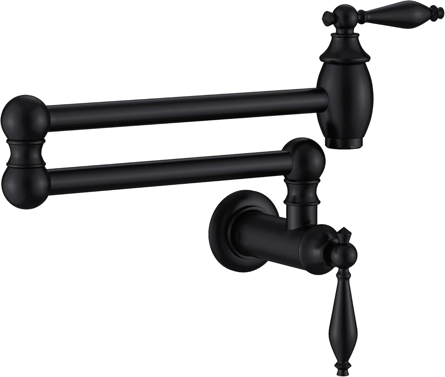 Pot Filler Faucet Matte Black Wall Mount for Kitchen Use