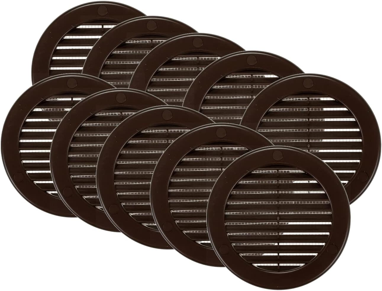 4 Inch Round Soffit Vent Cover - Pack of 10 for Home Use