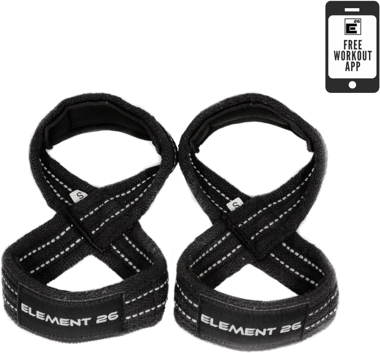 Element 26 Padded Figure 8 Lifting Straps - Maximize Deadlifts