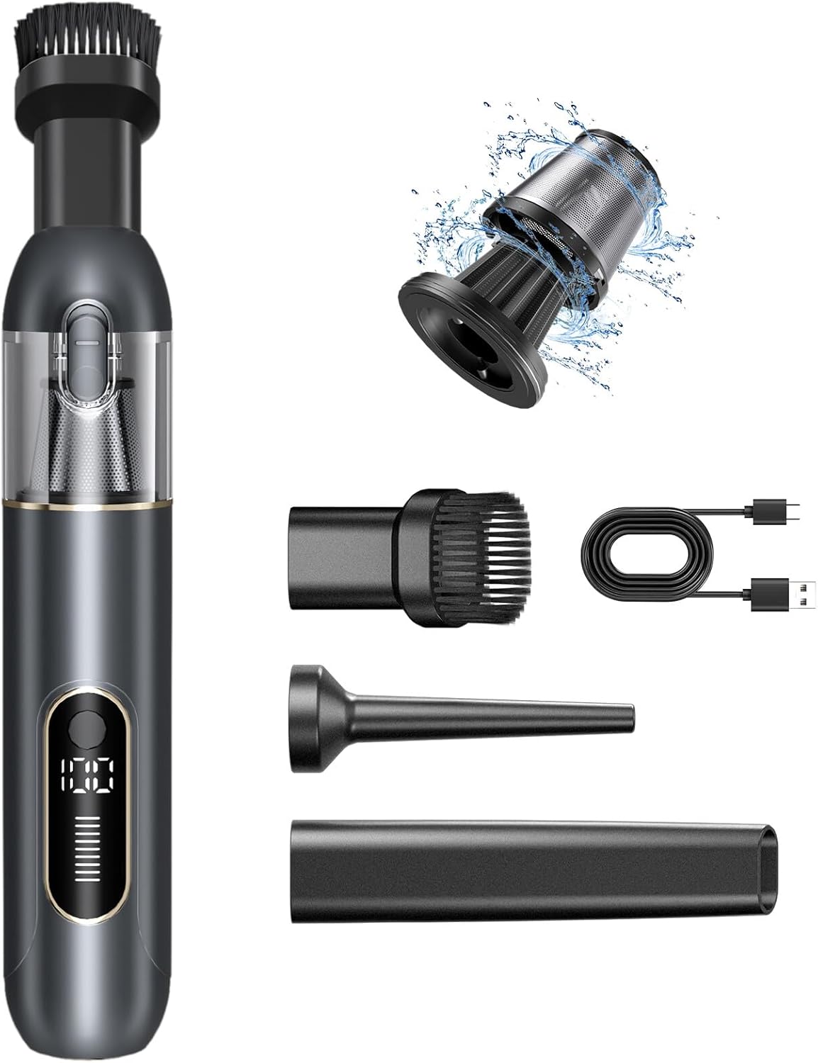 Powerful Ederfun Cordless Car Vacuum - 16000PA Suction