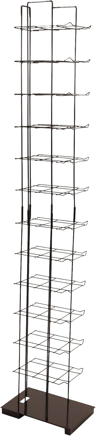 SSWBasics Black Floor Standing Ball Cap Rack for 72 Hats
