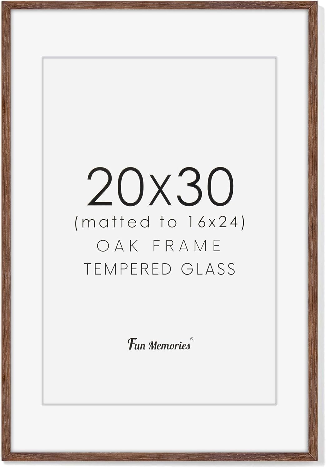 20x30 Picture Frame by Fun Memories - Rustic Oak Wood