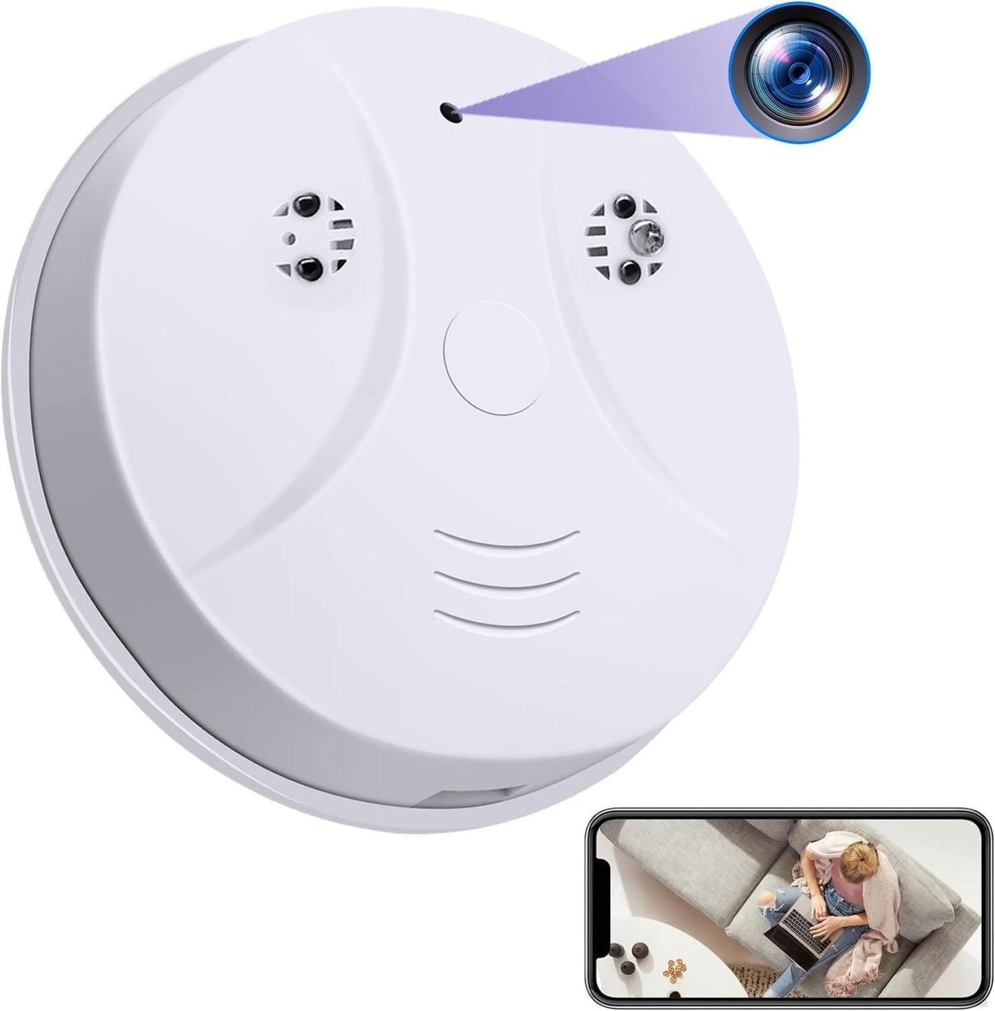 1080P HD WiFi Smoke Detector Camera