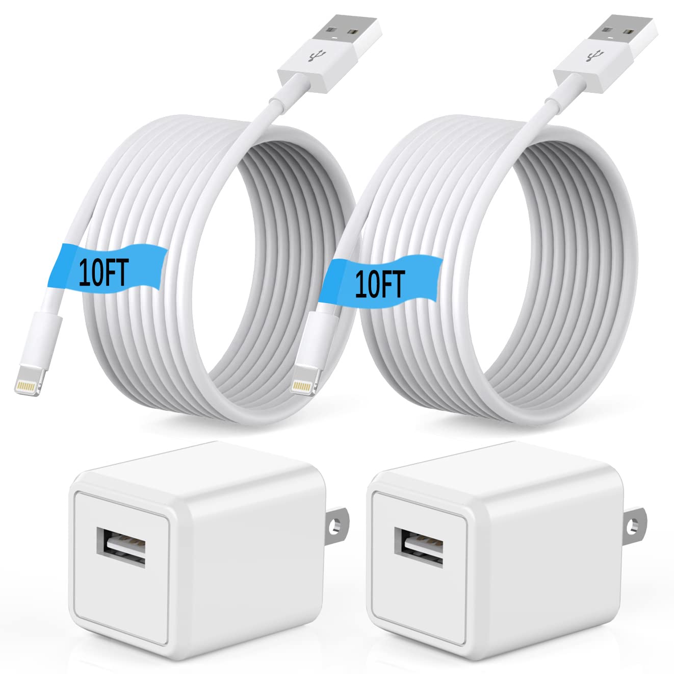 Fast Charge iPhone 10ft 2Pack Set - MFi Certified