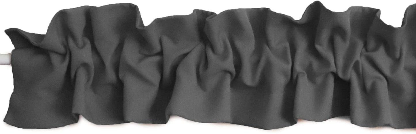 Solid Poplin Sleeve Topper Window Valance for Home Decor
