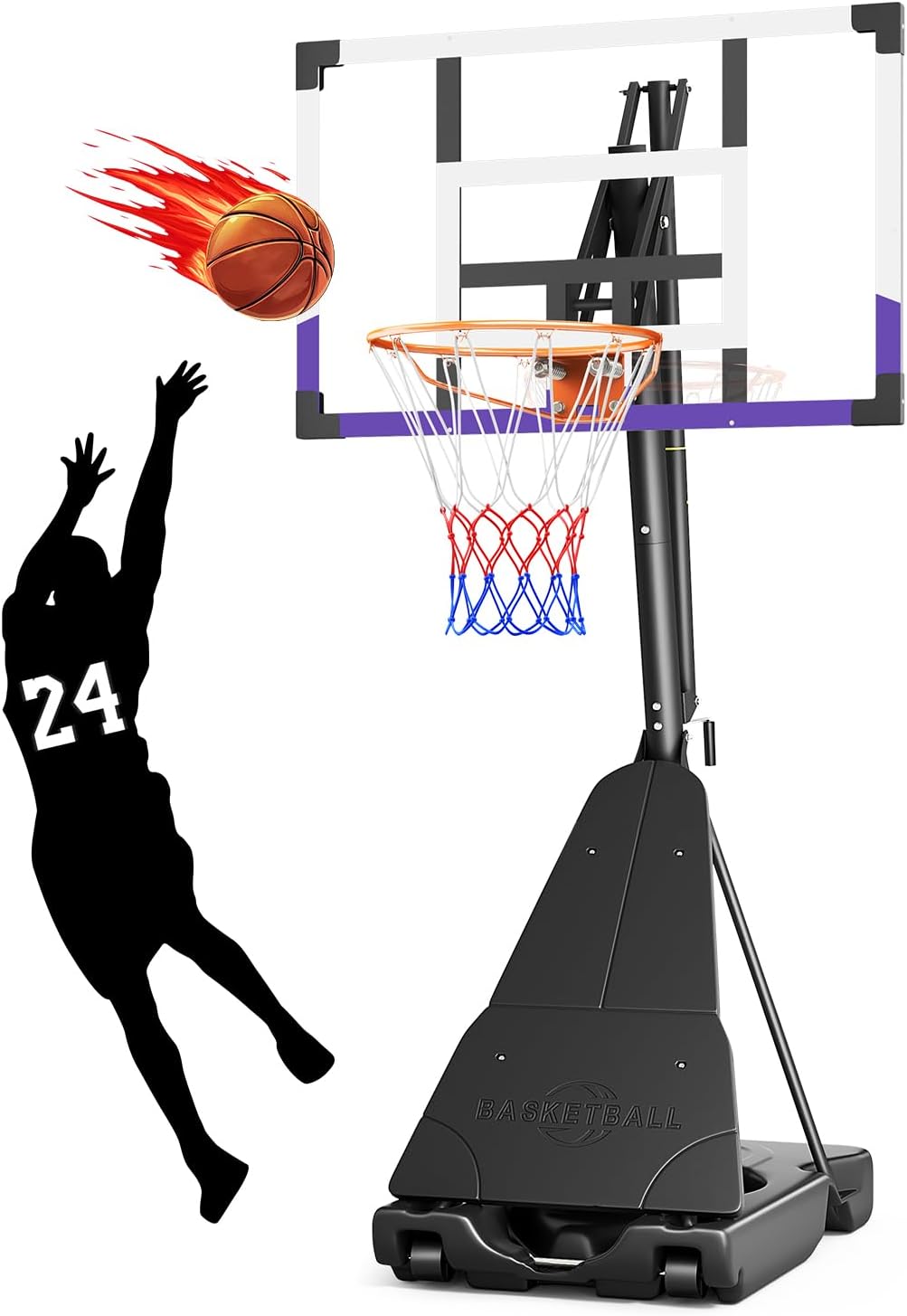 TONBUX Basketball Hoop Outdoor Adjustable Height for All Ages