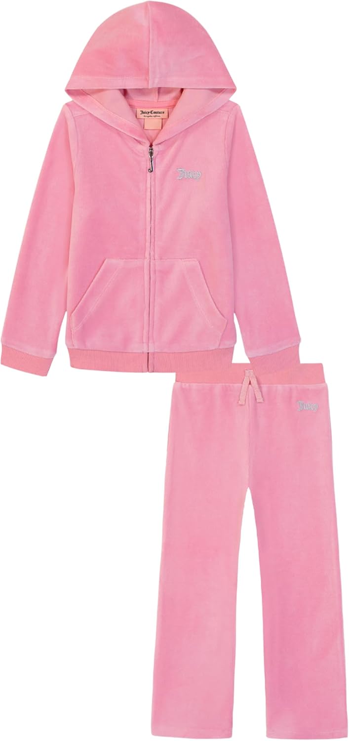 Juicy Couture Baby-Girls 2 Pc Velour Pant Set for Stylish Kids