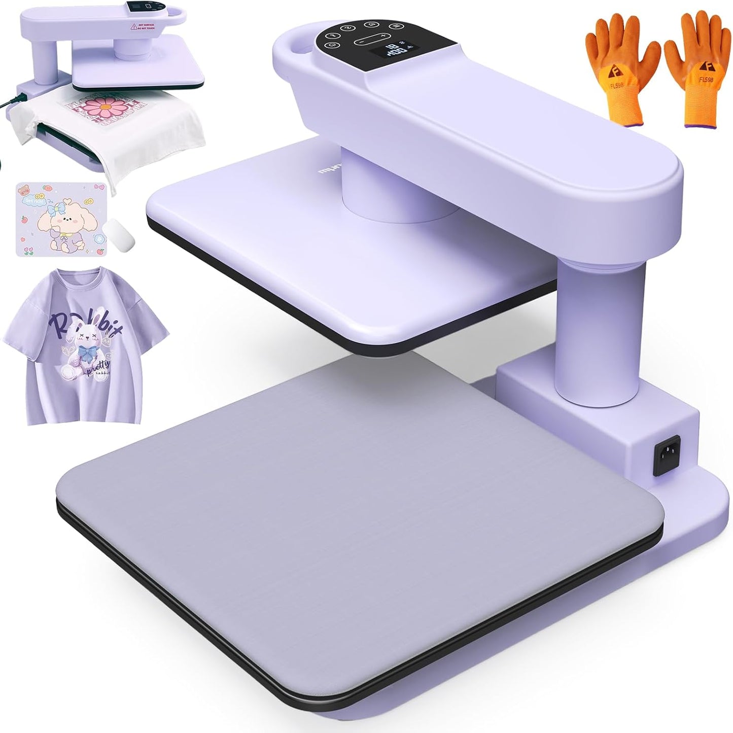 Whubefy 360 Swivel Auto Heat Press 15x15 for Professional Use