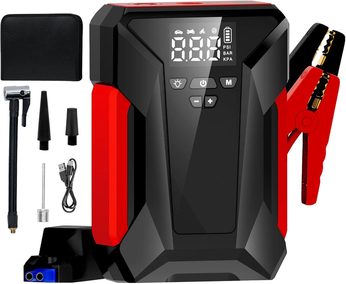 4000A Peak Jump Starter + Air Compressor: Power & Performance