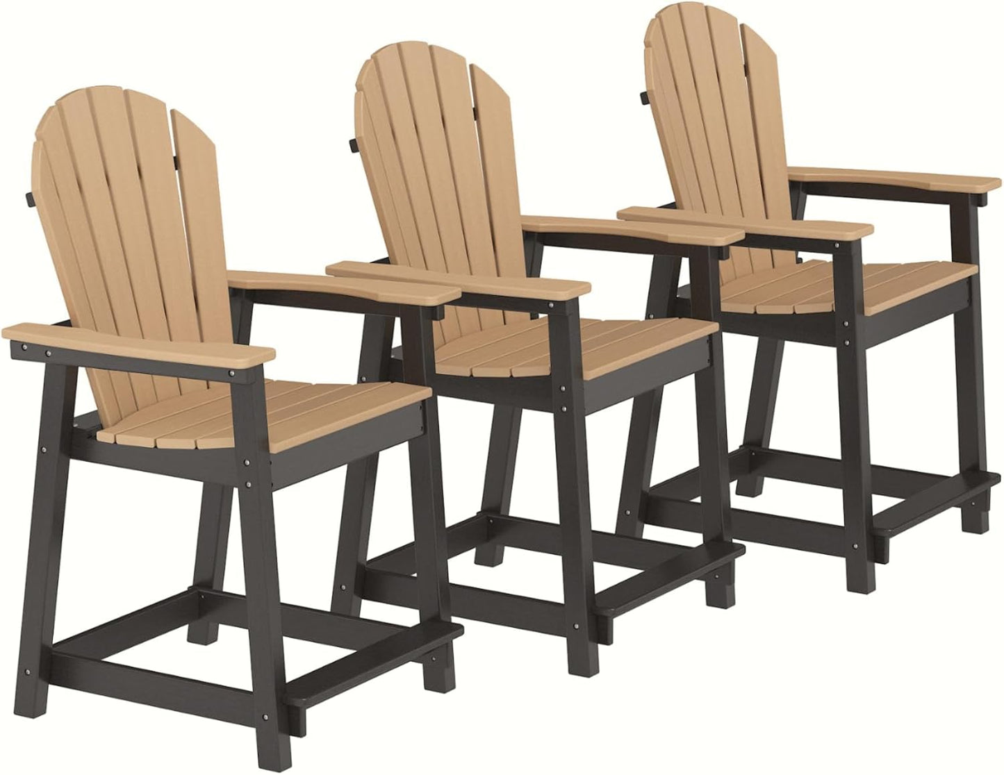 Tall Adirondack Chairs Set of 3 for Outdoor Relaxation