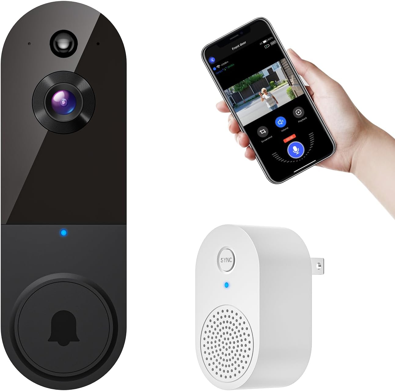 Enhanced Security: 1080p Video Doorbell MeshSear