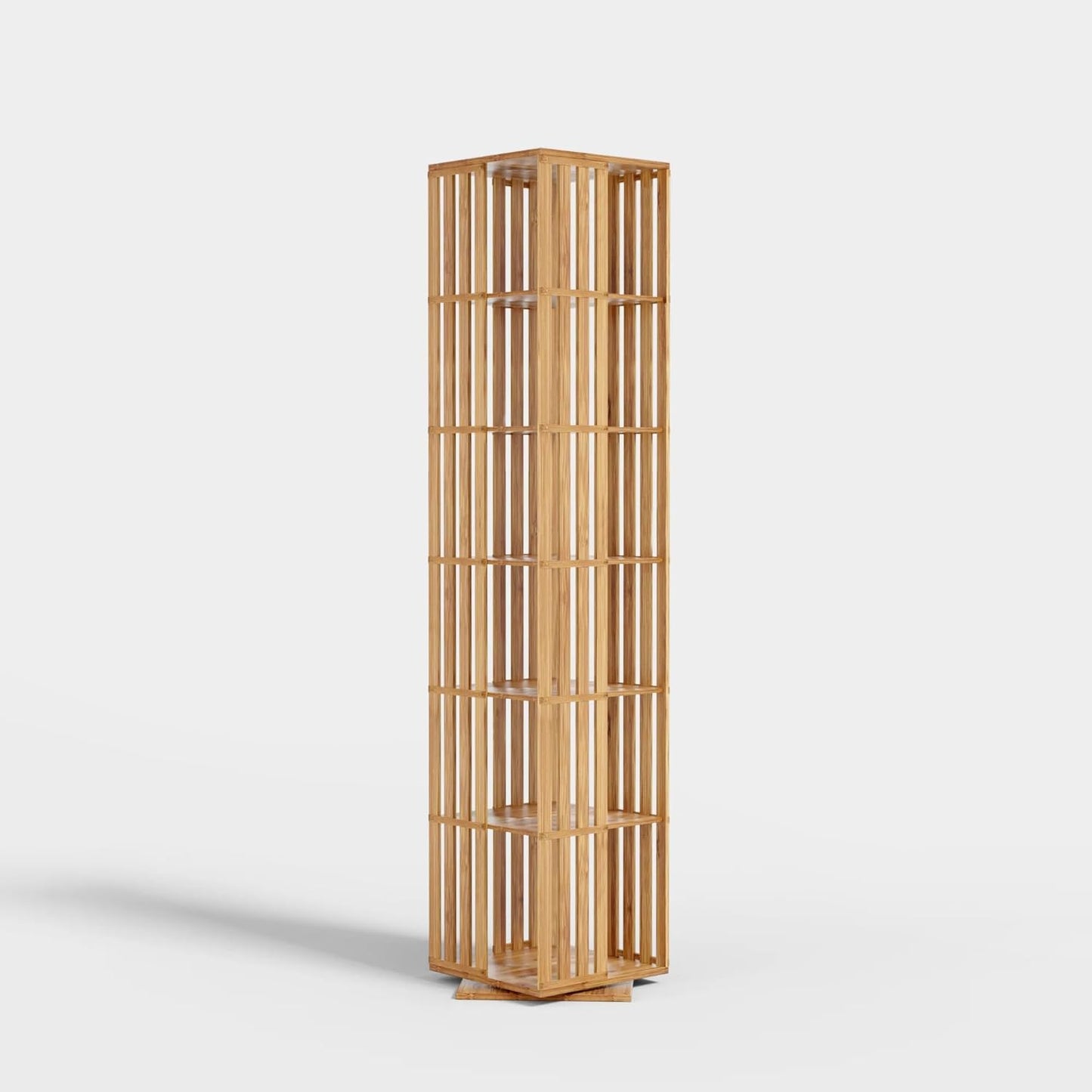 YOWOS Rotating Bookshelf Tower for Stylish Home Organization