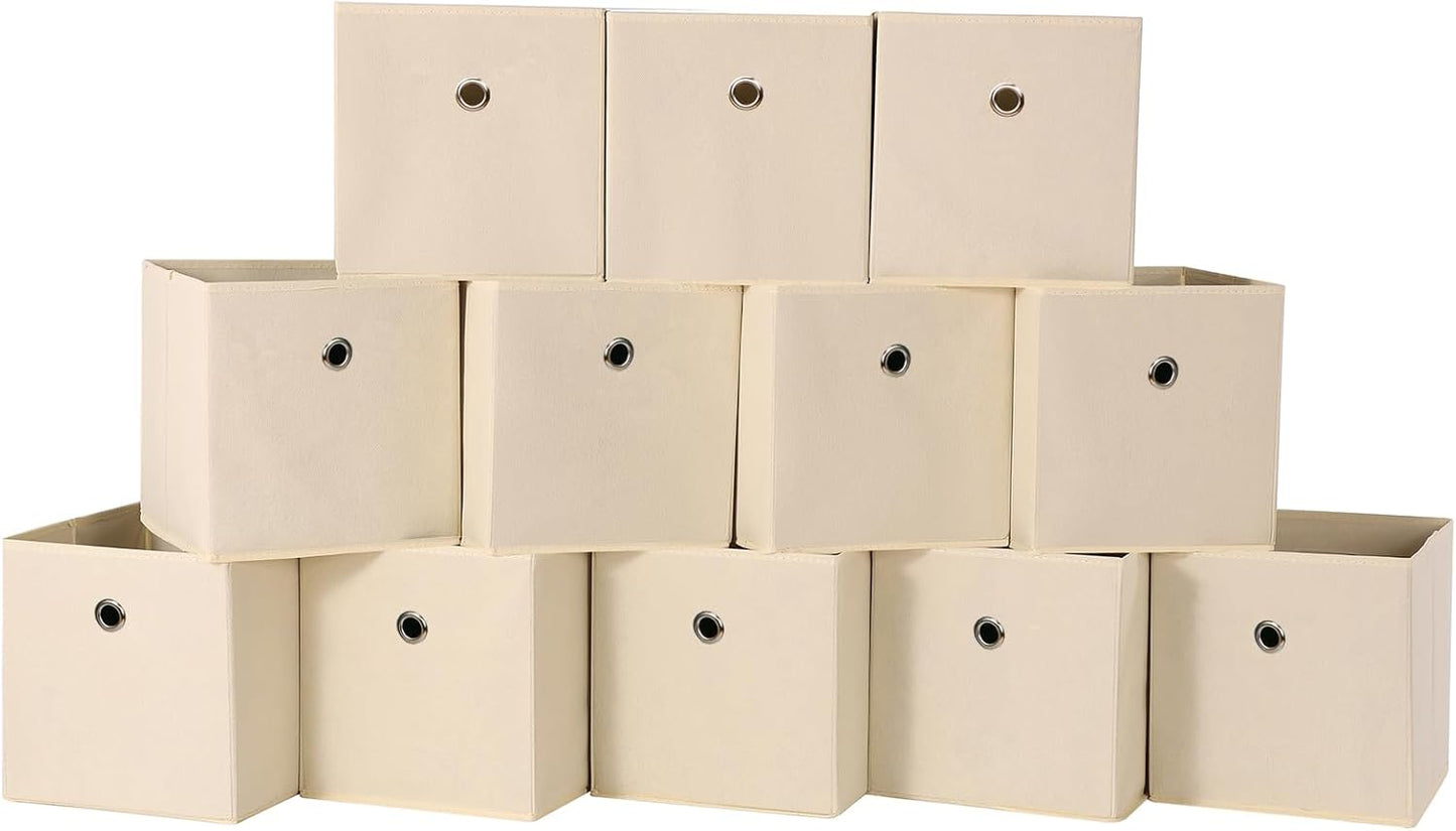 Foldable Storage Cubes Bins for Home Organization - Set of 12