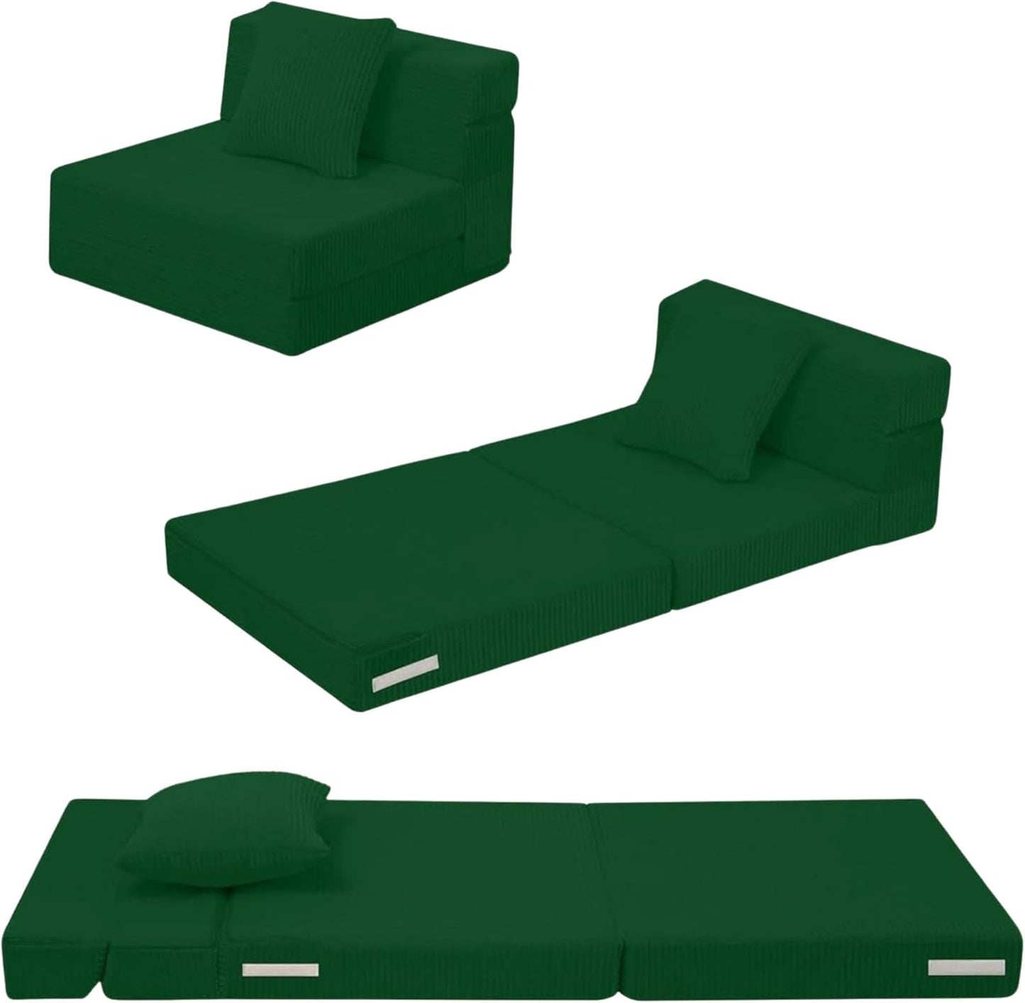 MeMoreCool Folding Sofa Bed for Kids - Cozy Corduroy Chair