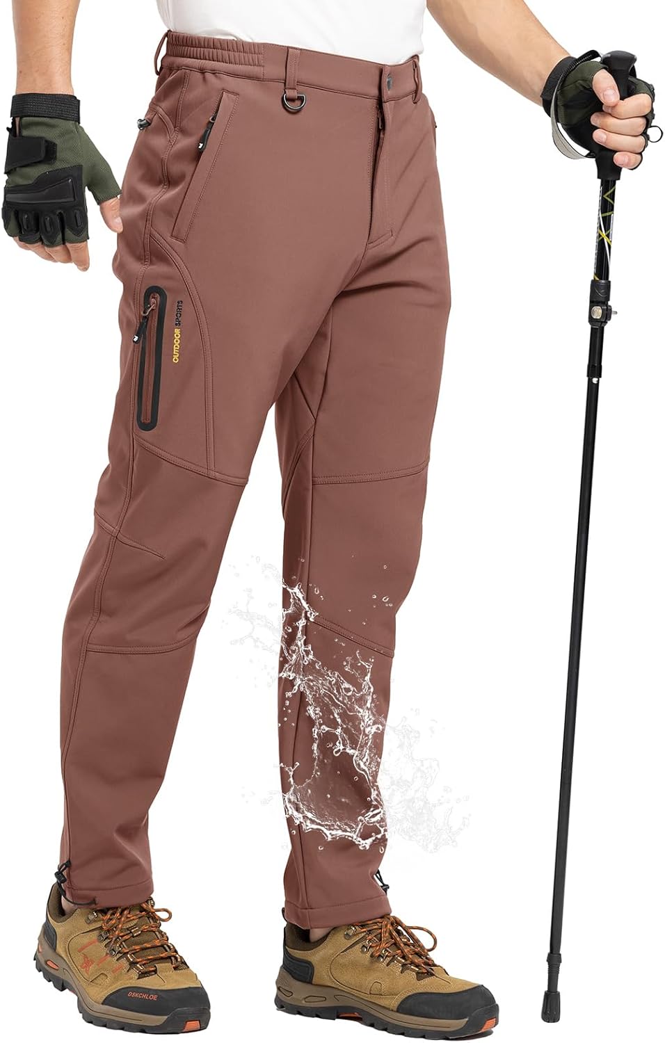 TBMPOY Men's Snow Pants: Waterproof Fleece Lined Insulated Gear