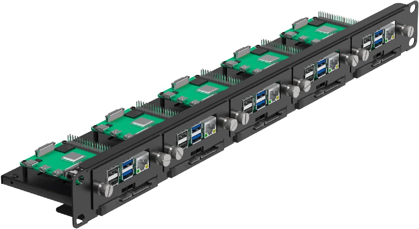UCTRONICS 19in Rackmount for Raspberry Pi and SSDs - 5 Boards