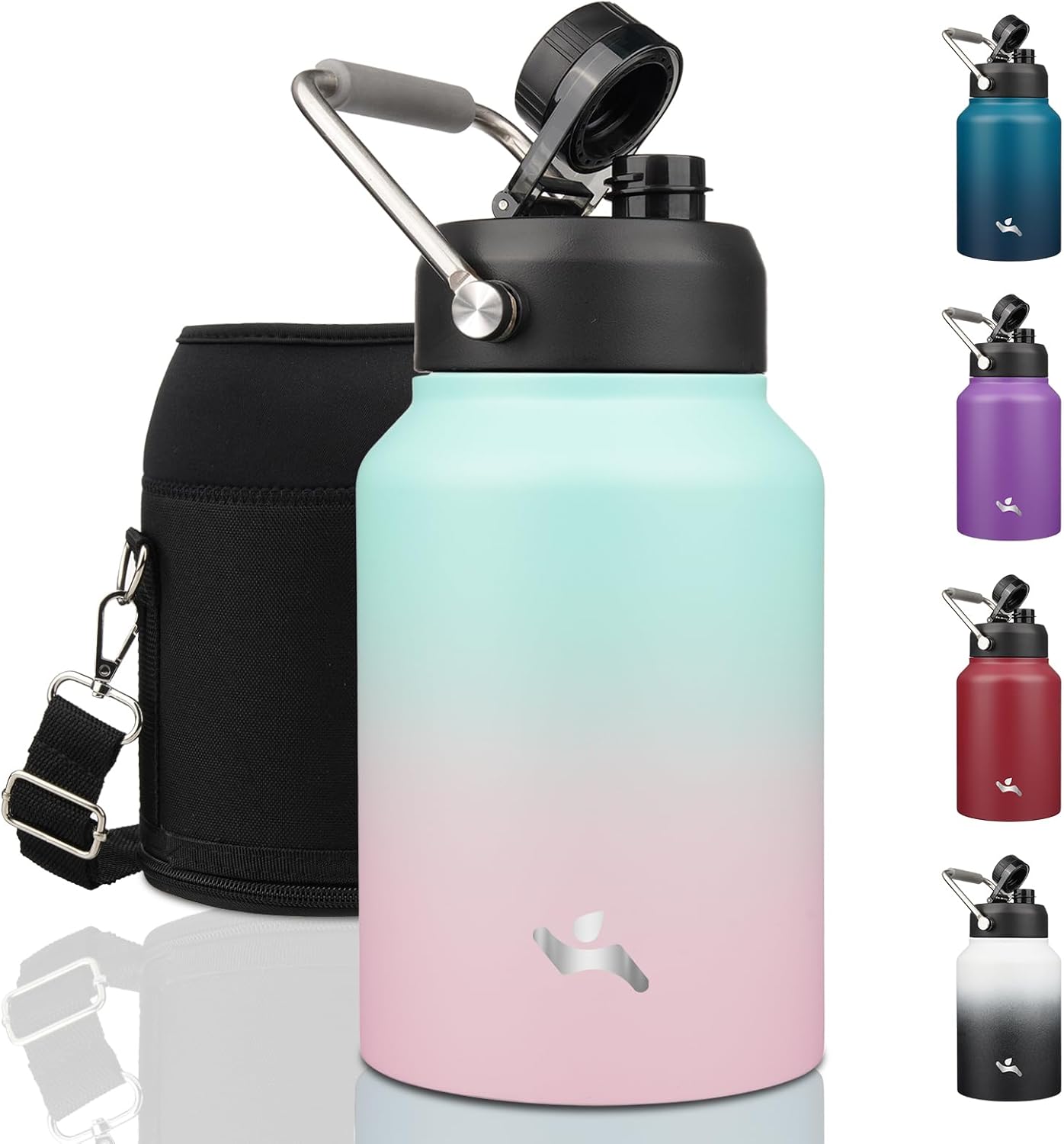Half Gallon Jug with Handle - 64 oz Insulated Water Bottle