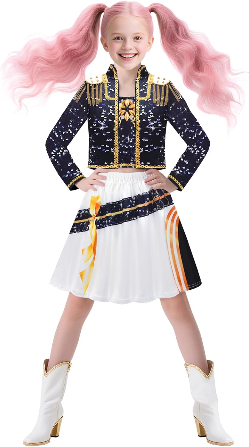 Kids Girls Pop Singe Outfits for Halloween and Stage Performances