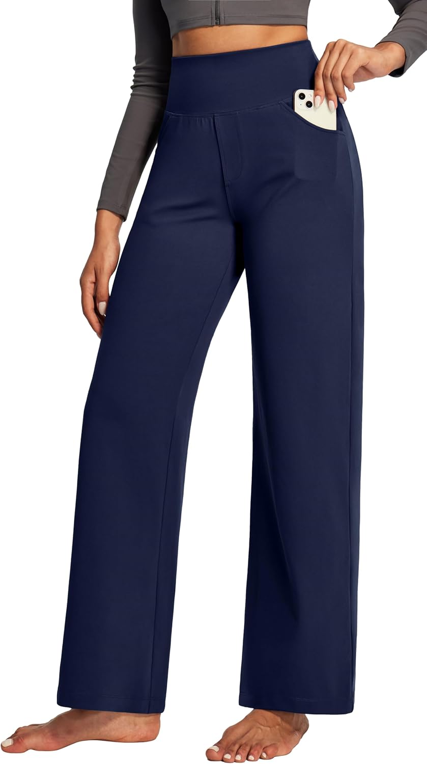 IUGA Wide Leg Yoga Dress Pants for Women with Pockets