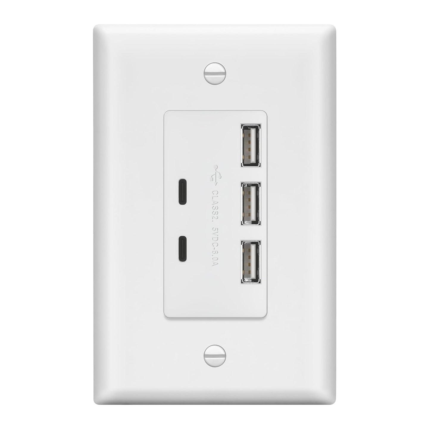 LIDER 6.0A 30W USB in-Wall Charger with Modern Design
