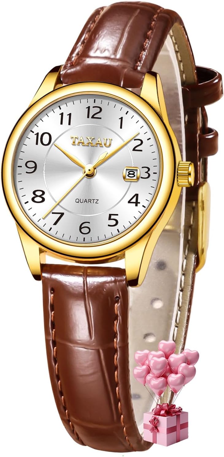 Taxau Waterproof Leather Women's Dress Watch