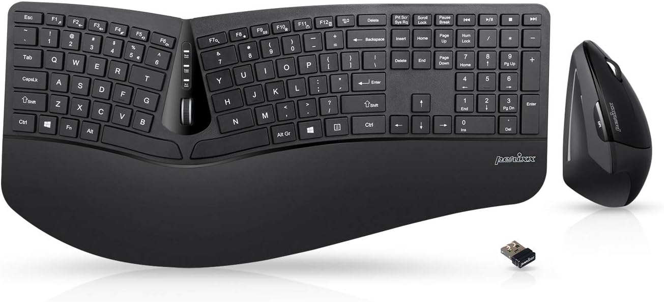 Perixx Periduo-605 Wireless Ergonomic Combo - Comfort & Efficiency