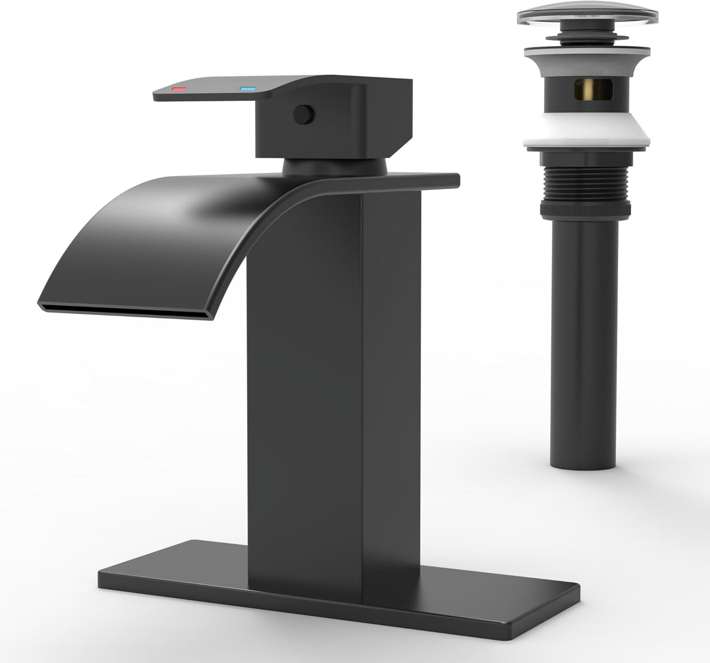 RUACQ Waterfall Bathroom Faucet with Single Handle Design