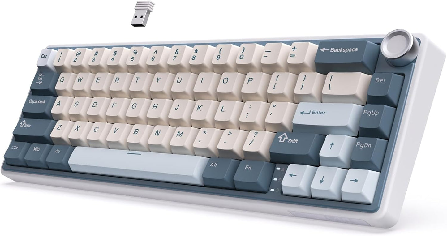 Wireless Gaming Keyboard with Cream Switches