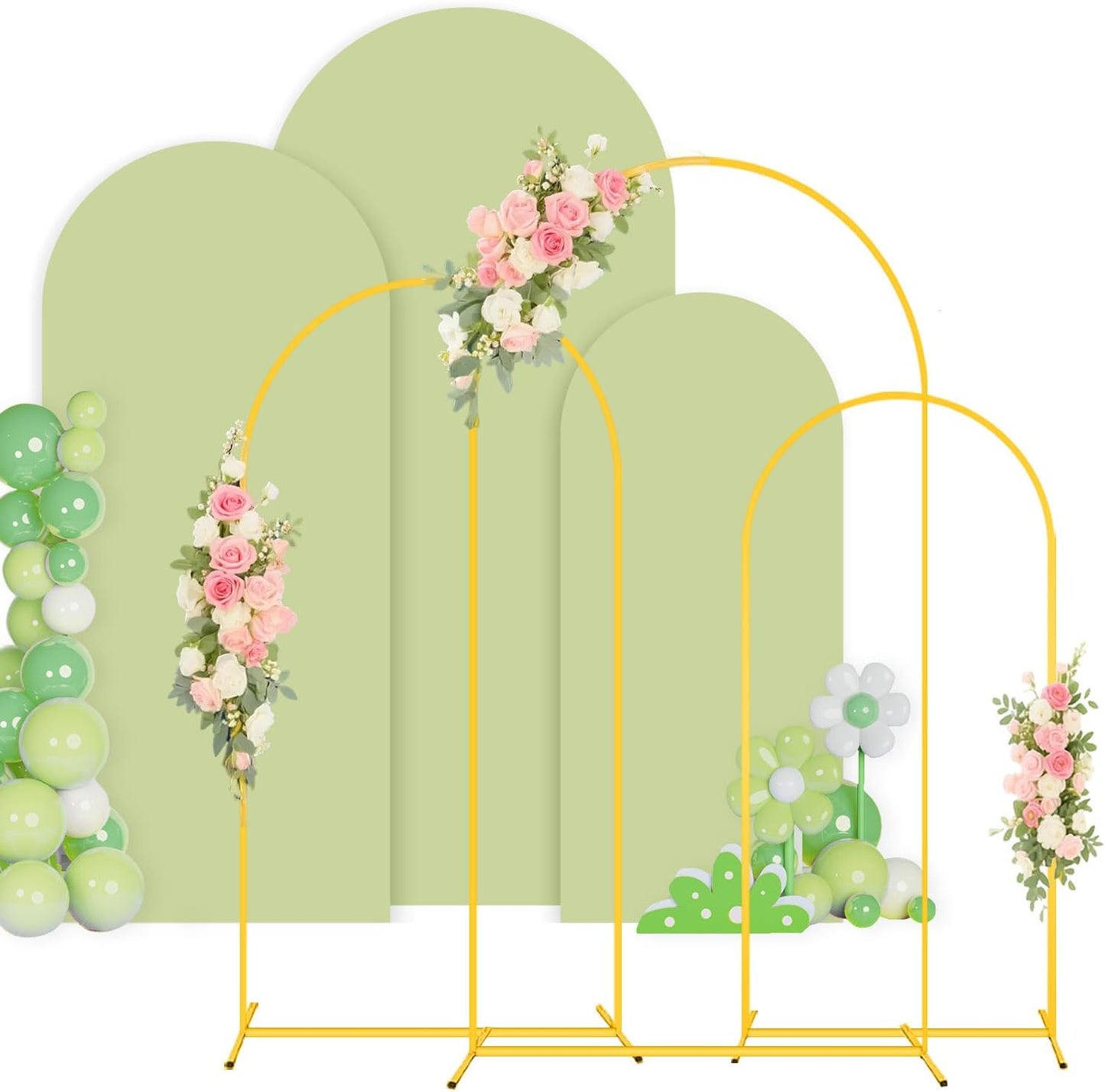 Arch Backdrop Stand and Cover Set for Weddings and Parties