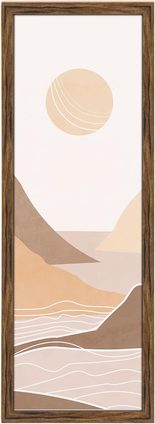 Rustic Brown 13x39 Picture Frame for Wall Decor and Gifts