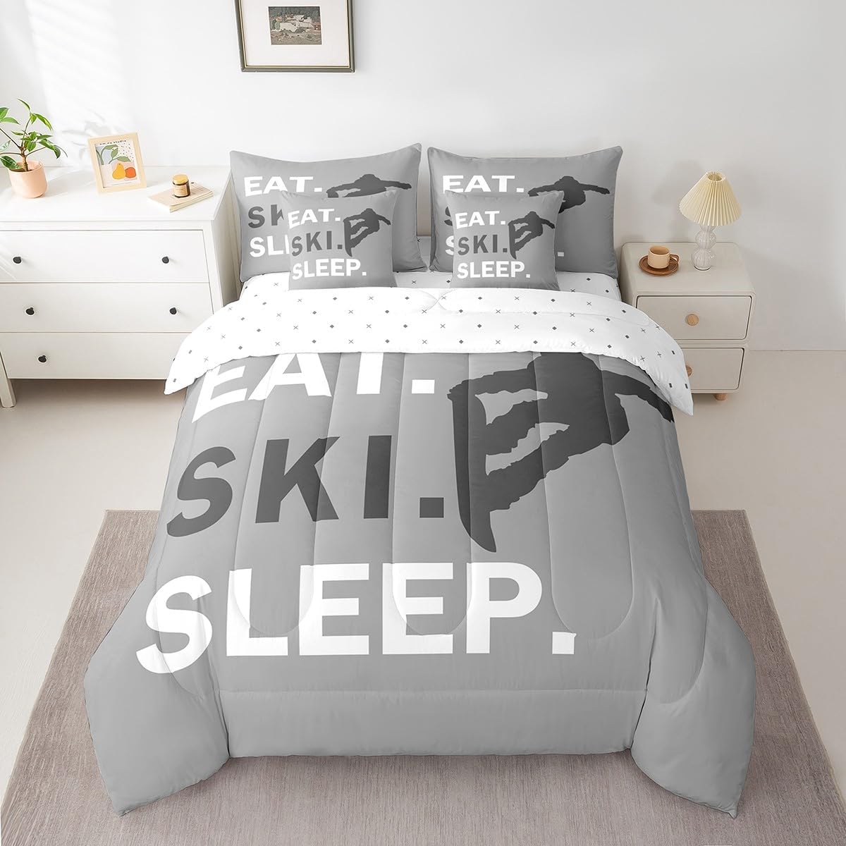Feelyou Ski Bedding Set - Cozy Ski Lover Bedding!