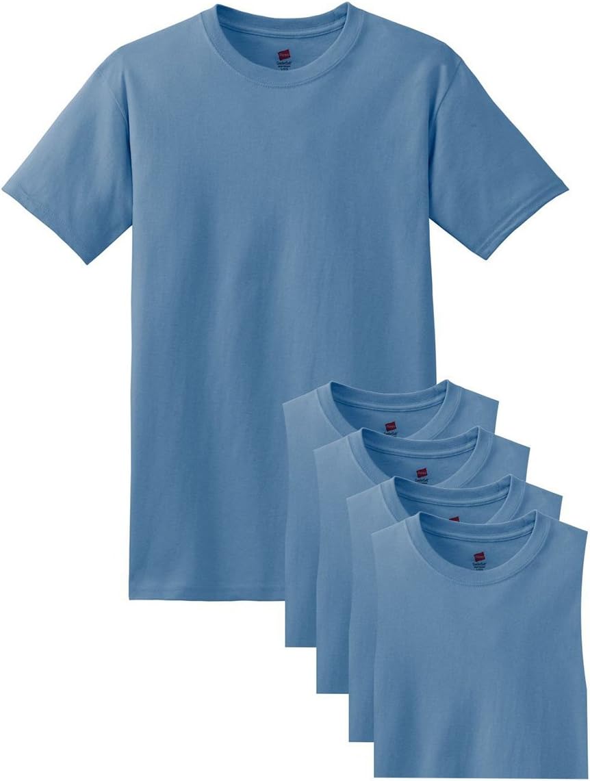 Hanes Mens Tall 100% Cotton Crew Neck Undershirts for Comfort