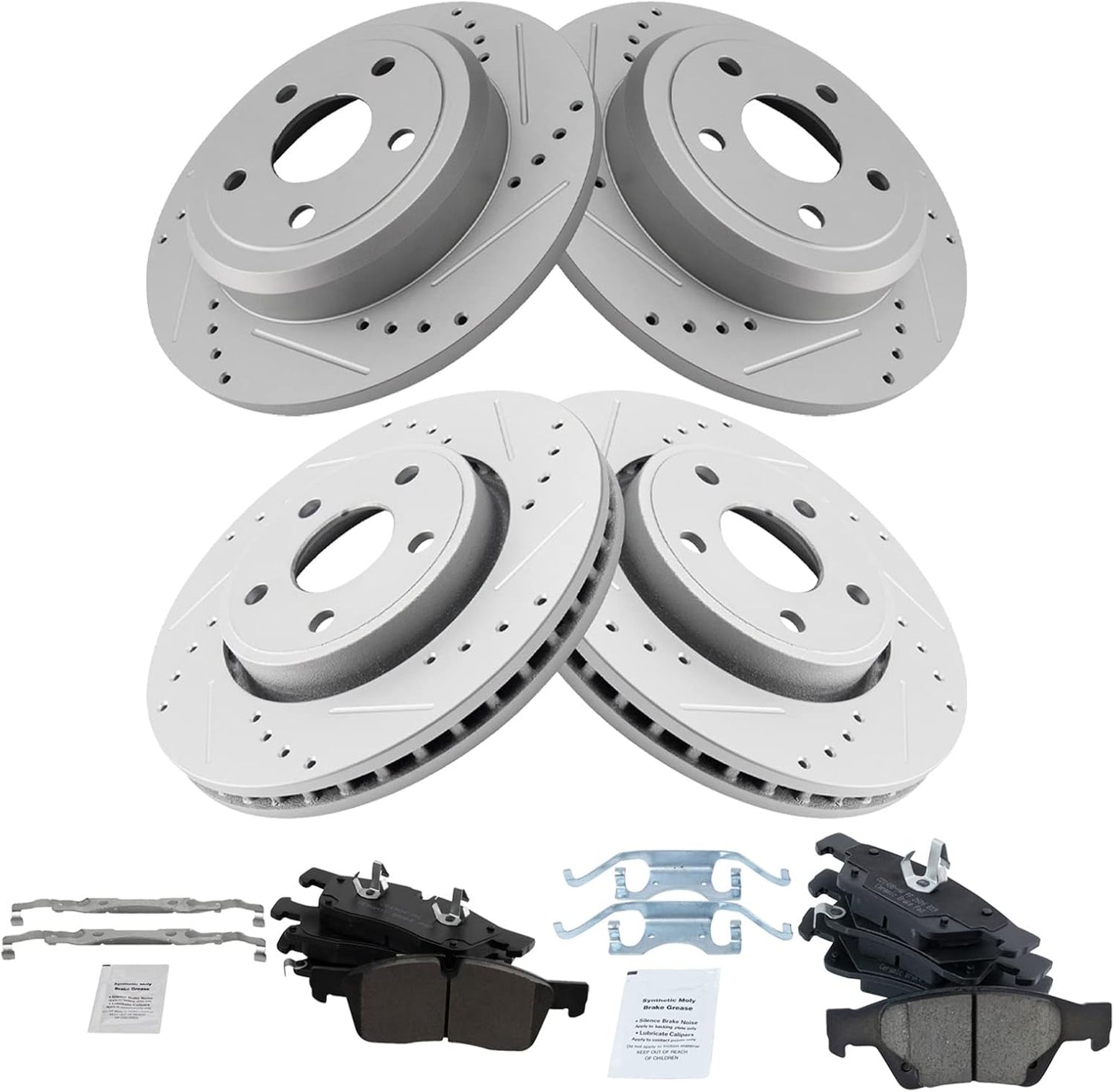 TRQ Performance Brake Pad & Rotor Kit for Dodge Durango & Jeep