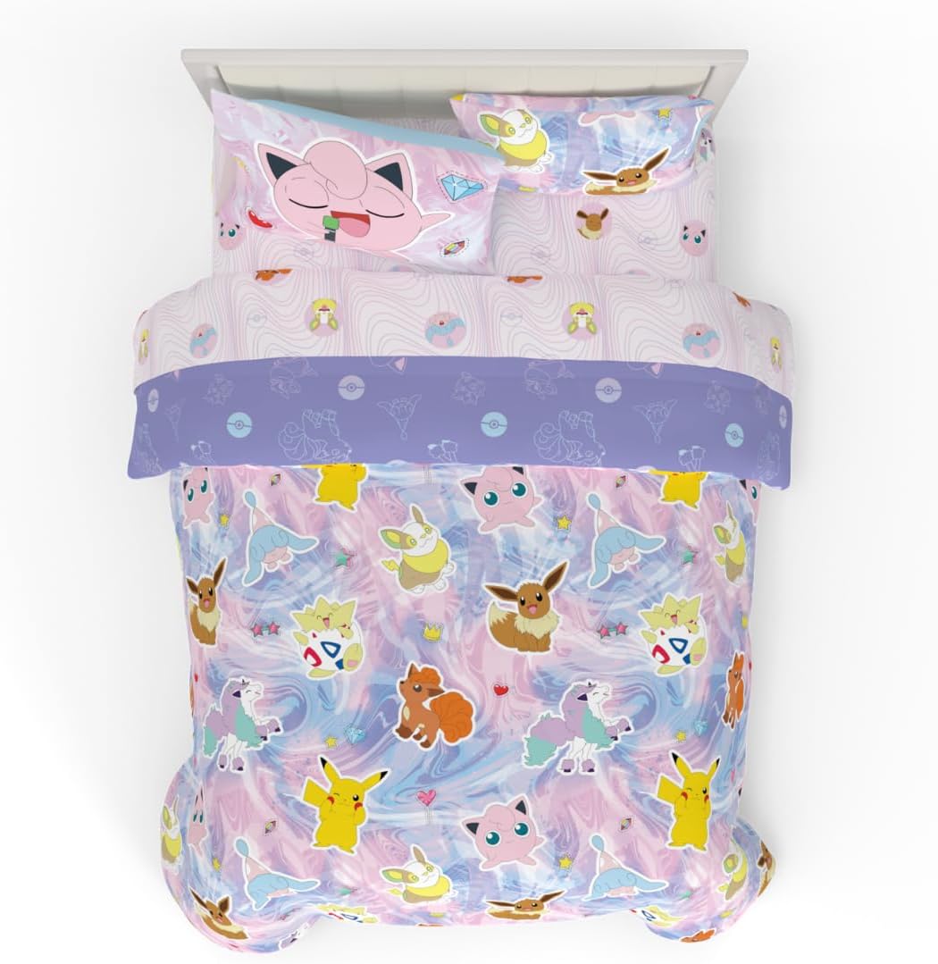 Pokemon Girl Anime Kids Bedding Super Soft Comforter Set