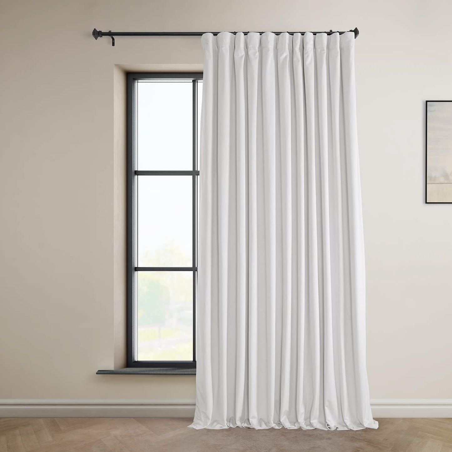 Heritage Plush Velvet Curtains 84 Inches Long for Room Darkening