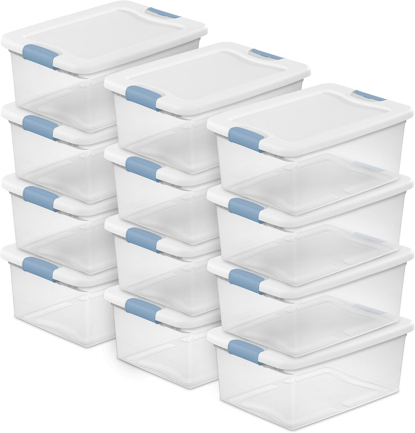 Sterilite 12-Pack Latching Box for Under Bed Storage Needs