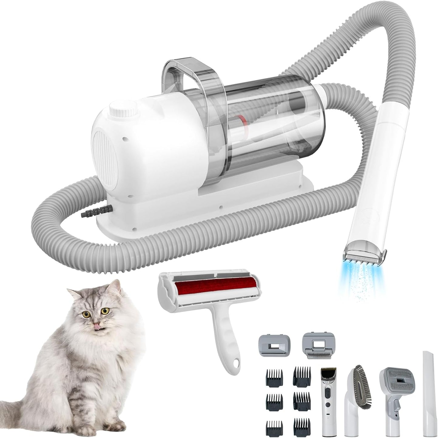 Greatbond 6-in-1 Pet Grooming Kit - High Suction, Easy Clean
