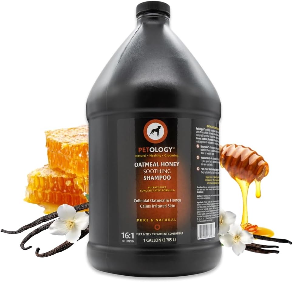 Oatmeal Honey Soothing Shampoo for Dogs - Gentle & Natural