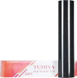 Glitter Black HTV Vinyl Rolls for DIY Design Projects - 12x20 Ft
