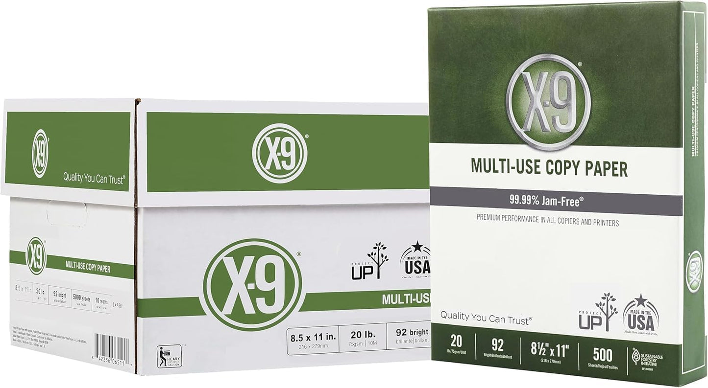 X-9 Multi-Use Print & Copy Paper for High-Volume Printing