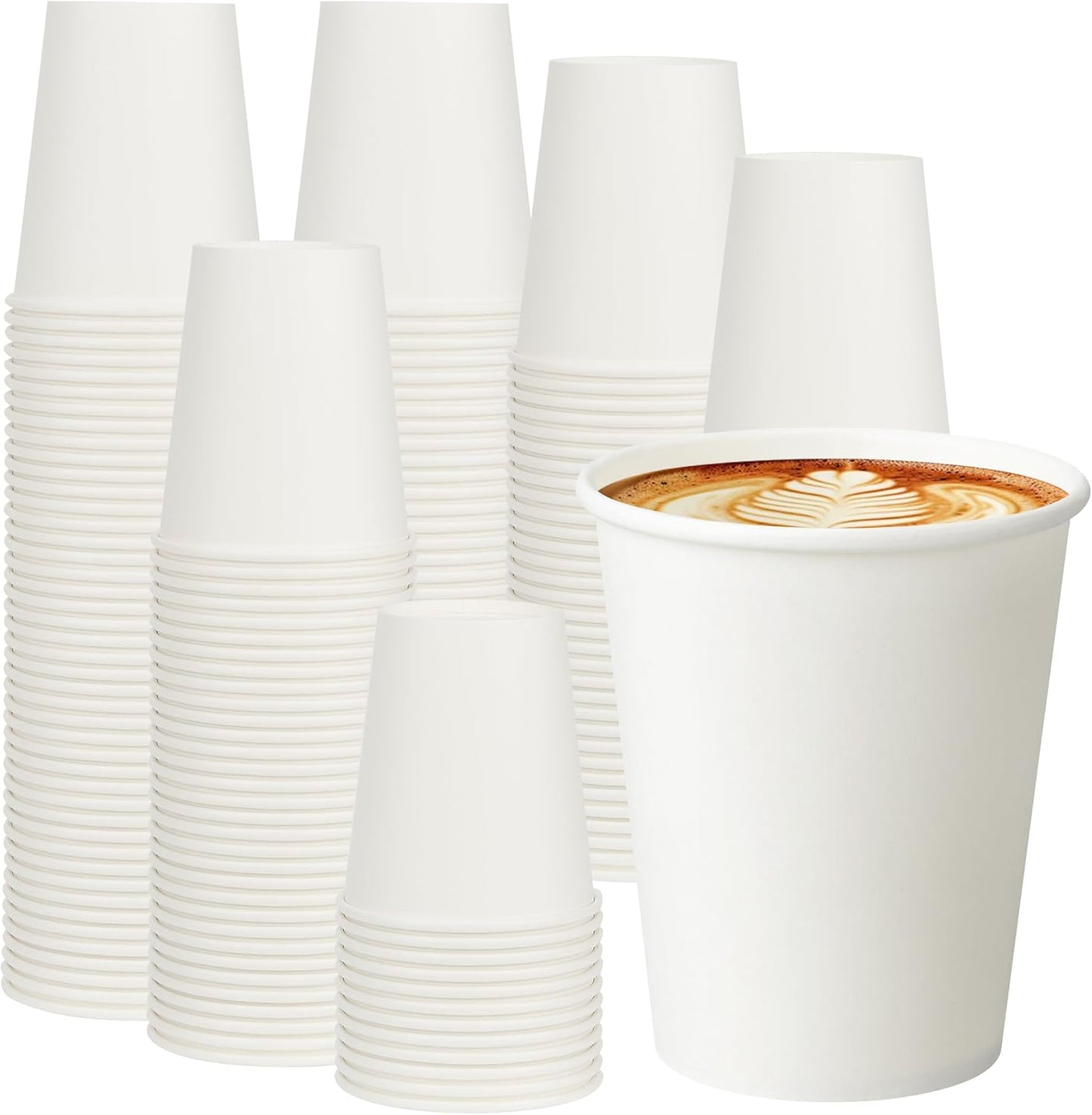 500 Pack 8 oz Disposable Coffee Cups for Hot and Cold Beverages