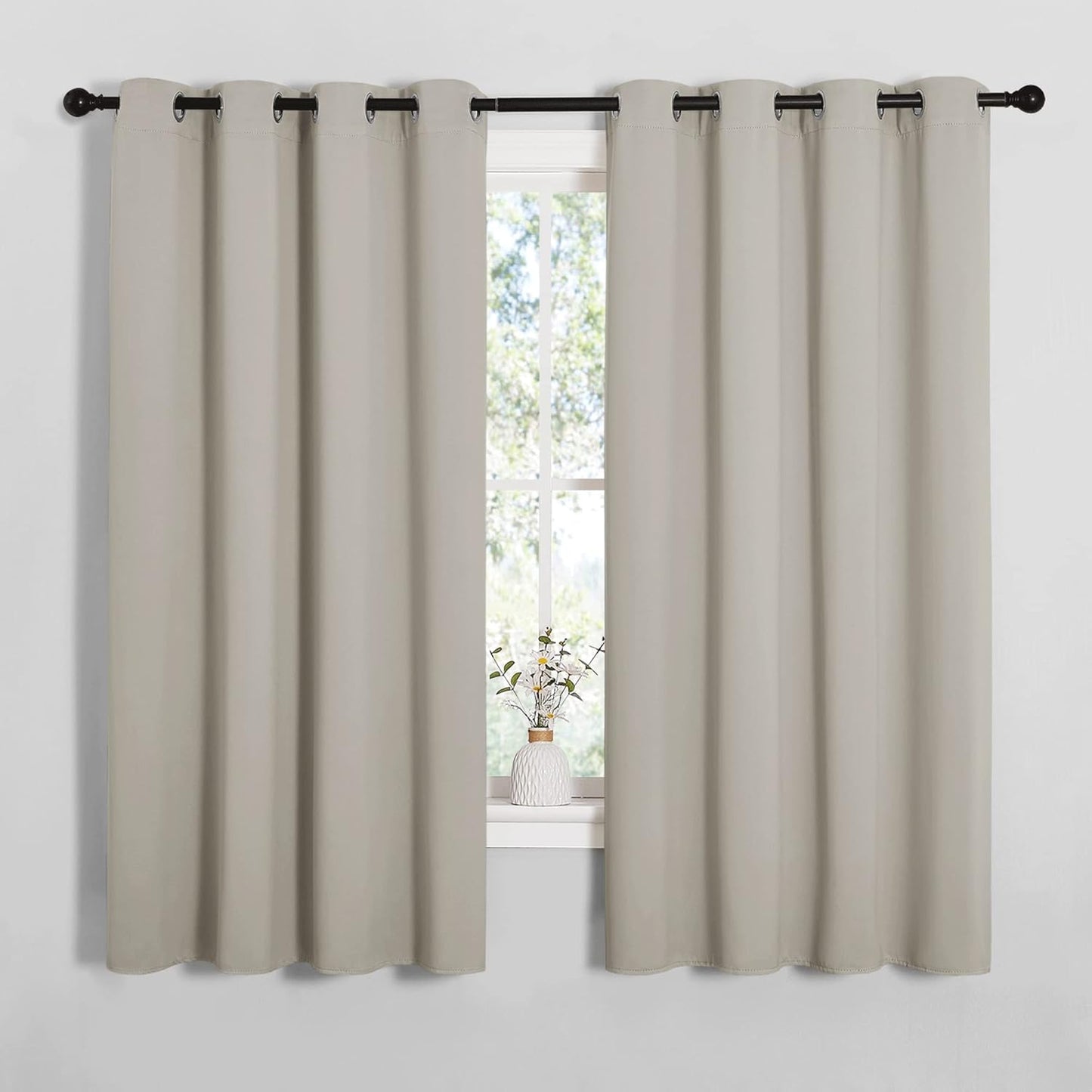 NICETOWN Room Darkening Curtain Panels for Cafe - Elegant Drapes