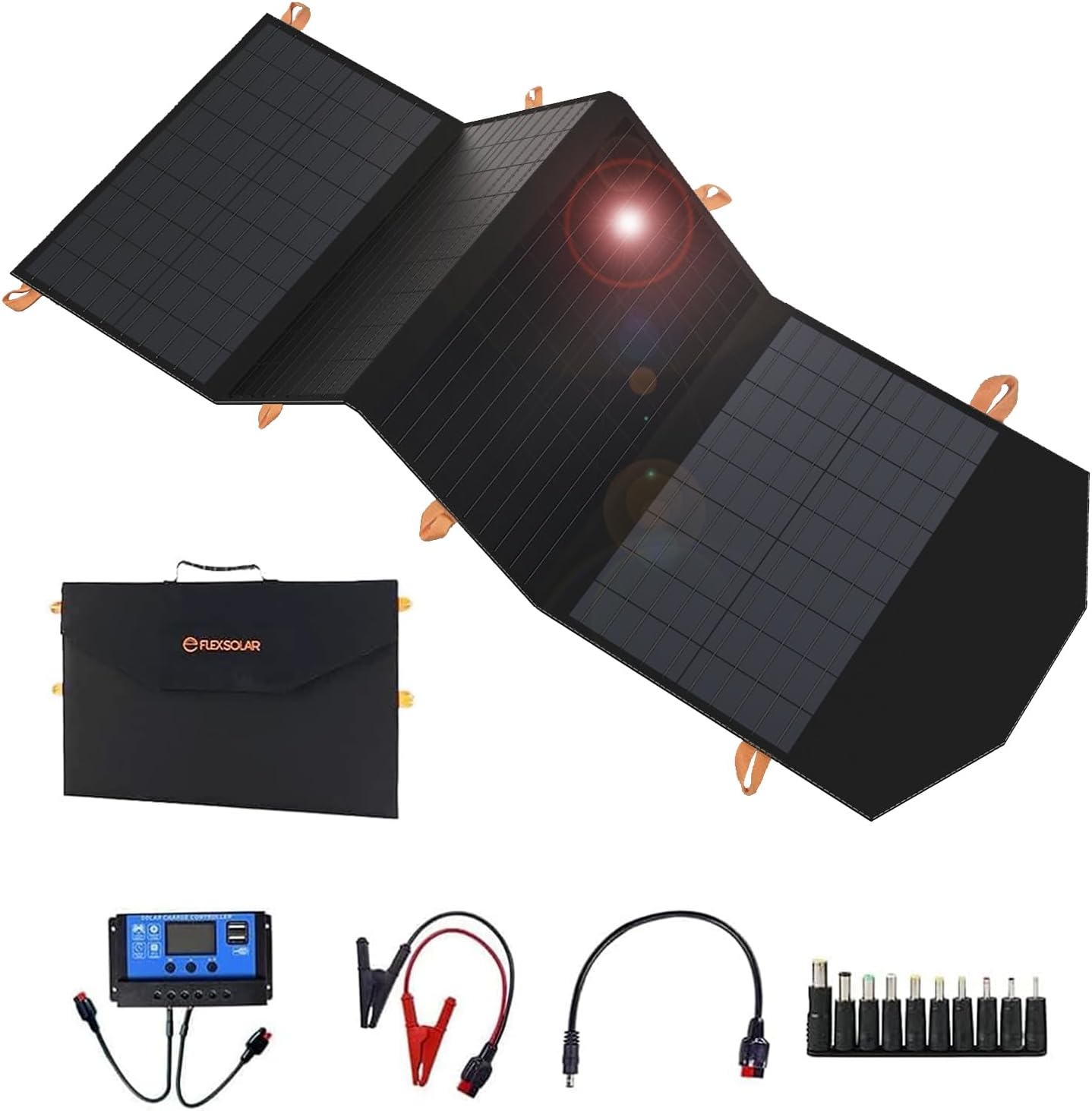 FlexSolar 120W Portable Solar Charger: Power Anywhere