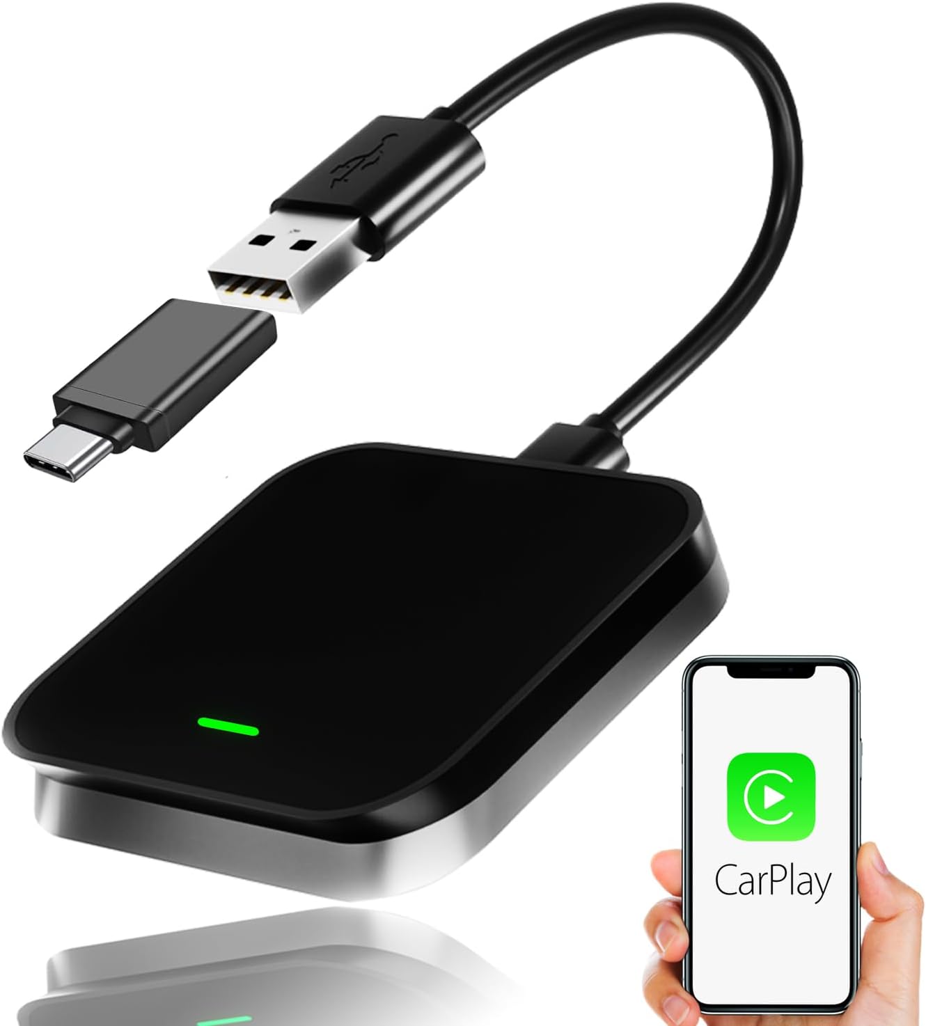 Low Latency 2-in-1 Wireless CarPlay Adapter - Vaonviao