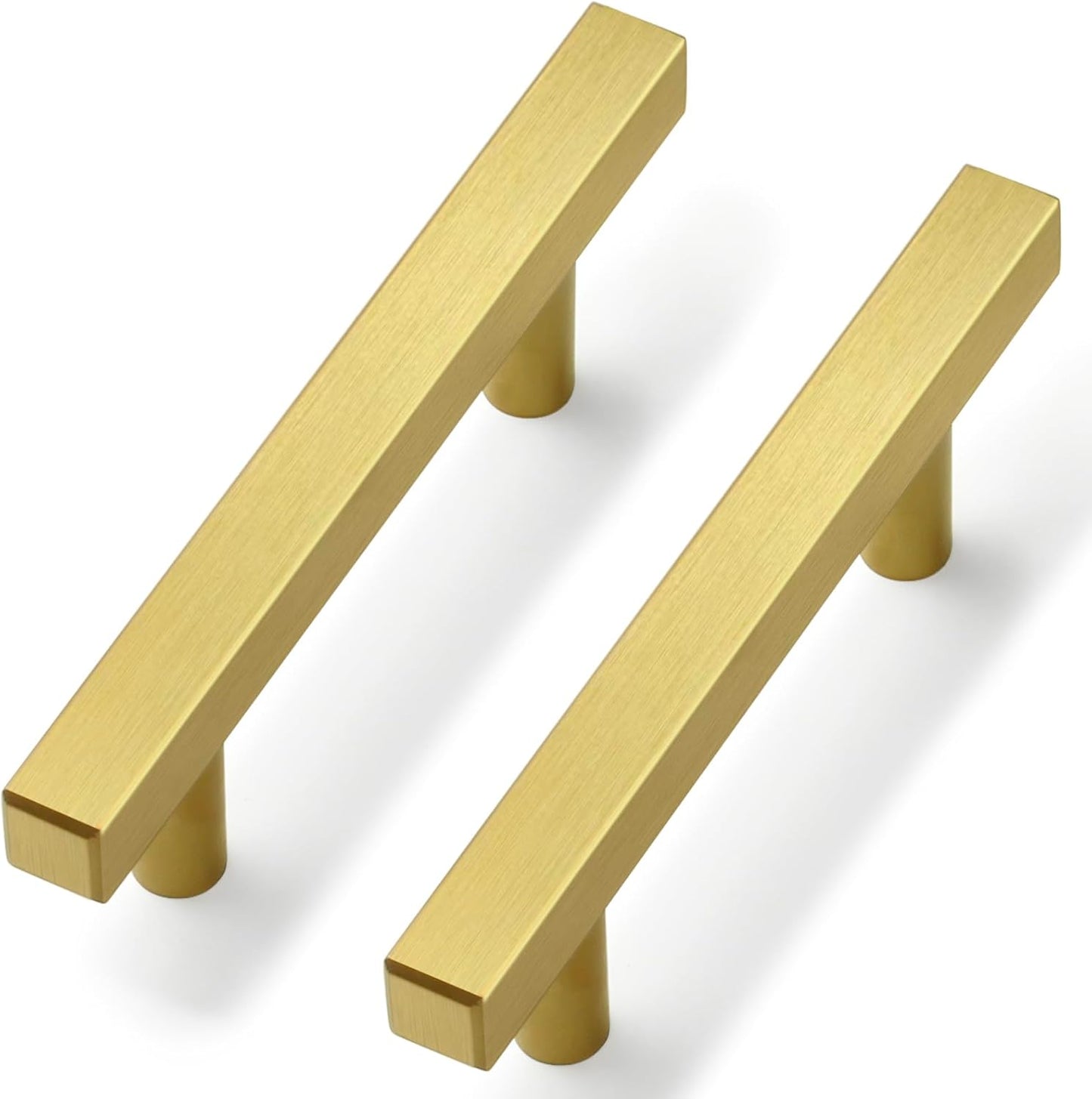 Brushed Brass Cabinet Pulls 3 Inch Handles for Modern Decor